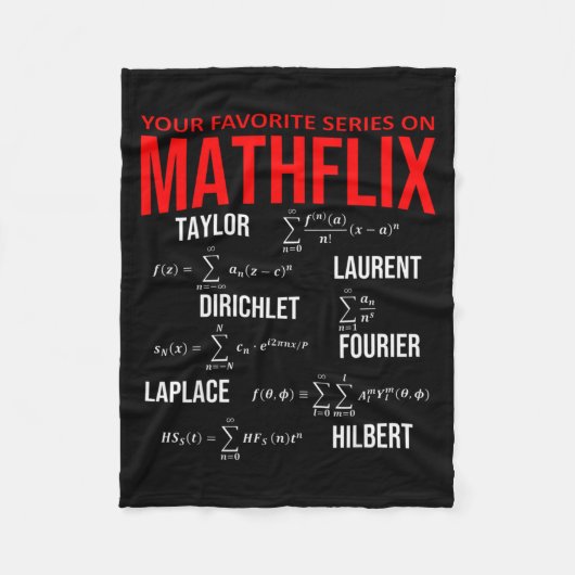 Couverture Polaire Drôle Nerdy Votre série préférée sur Mathflix Math (Devant)