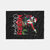 Couverture Polaire Drôle Noël Dabbing Mermaid Santa Claus Joyeux Chri (Devant (Horizontal))