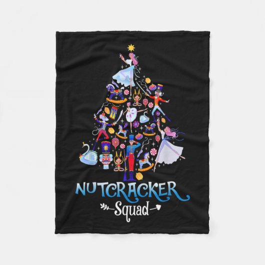 Couverture Polaire Drôle Noël Nutcracker Squad Ballet Danse Enfants (Devant)