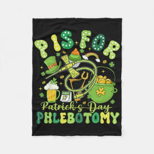 Couverture Polaire Drôle P est phlébotomie Saint-Patrick phlébotomist