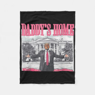 Couverture Polaire Drôle Papa est à la maison Trump Rose 2024 Prendre