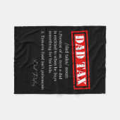 Couverture Polaire Drôle Papa fiscale Définition Sarcastique Fête des (Devant (Horizontal))