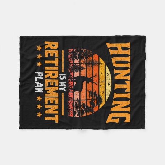 Couverture Polaire Drôle Papa Retraité Grand-Père La Chasse Est Ma Re (Devant (Horizontal))