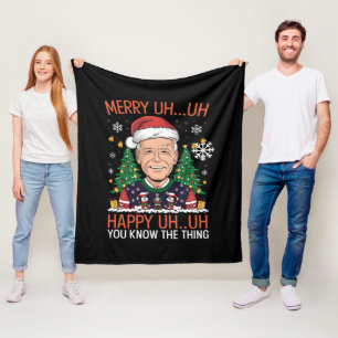 Couverture Polaire Drôle Père Noël Joe Biden Joyeux Euh Noël laid