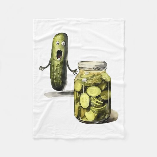 Couverture Polaire Drôle Pickle Surprend Un Concombre Et Un Bocal De (Devant)
