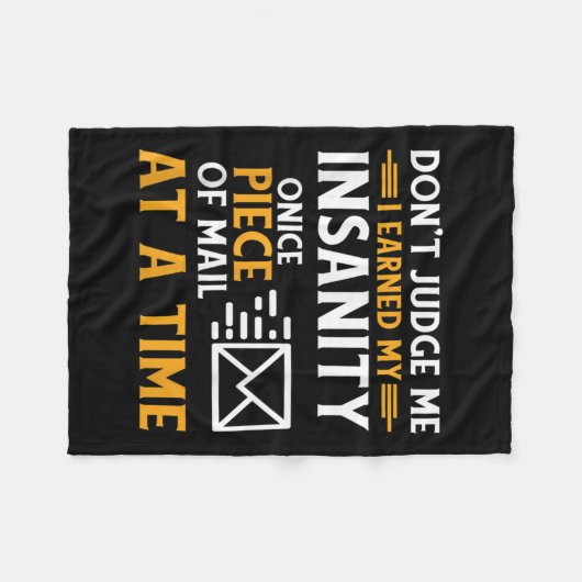 Couverture Polaire Drôle Postal Worker Mail Carrier Courrier Devis (Devant (Horizontal))