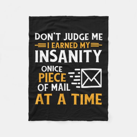 Couverture Polaire Drôle Postal Worker Mail Carrier Courrier Devis (Devant)