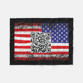 Couverture Polaire Drôle président Qr Trump Code Danse (Devant (Horizontal))