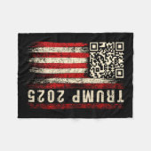 Couverture Polaire Drôle Qr Donald Trump Dancing 4745 Code Vidéo (Devant (Horizontal))