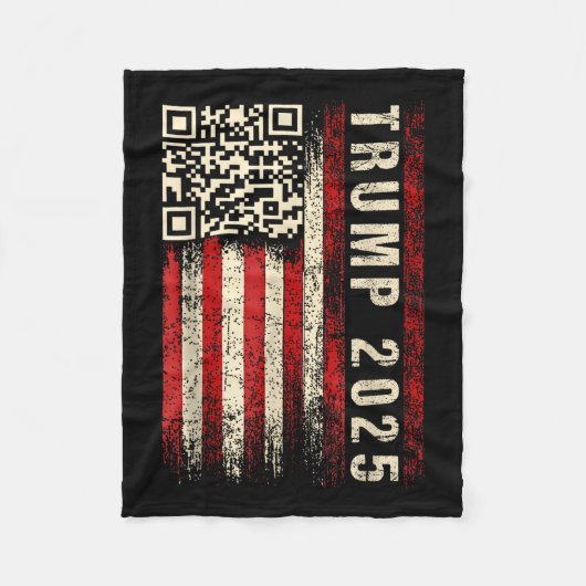 Couverture Polaire Drôle Qr Donald Trump Dancing 47_45 Code Vidéo (Devant)