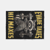 Couverture Polaire Drôle Raccoon Poids Levage Gym Evade Taxes Hit M (Devant (Horizontal))