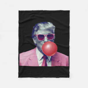 Couverture Polaire Drôle Rose Donald Trump Bubble Gum Yum Tee