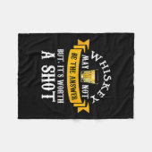 Couverture Polaire Drôle Scotch Bourbon Whiskey Worth A Shot Cadeaux (Devant (Horizontal))