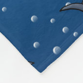 Couverture Polaire Drôle Shark Cartoon Blue Bubbles (Coin)