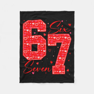 Couverture Polaire Drôle Six Seven 6 7 Mème Cœurs Cupidon Saint Valen