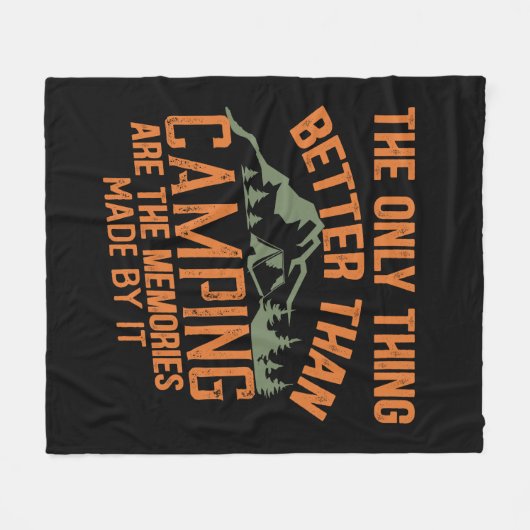 Couverture Polaire Drôle slogan de camping été citations (Devant (Horizontal))