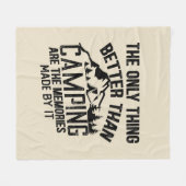 Couverture Polaire Drôle slogan de camping été citations (Devant (Horizontal))