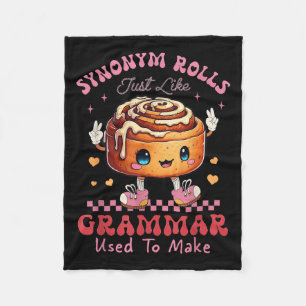 Couverture Polaire Drôle Synonyme Rolls Blague Cinnamon Rolls Grammar