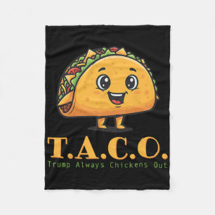 Couverture Polaire Drôle Taco Trump toujours poulets dehors Allons-y