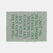 Couverture Polaire Drôle Thé Vous Aime À La Femme De Cuisine Femme (Devant (Horizontal))