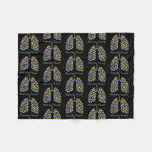 Couverture Polaire Drôle Thérapeutique Respiratoire Poumon Joyeux (Devant (Horizontal))