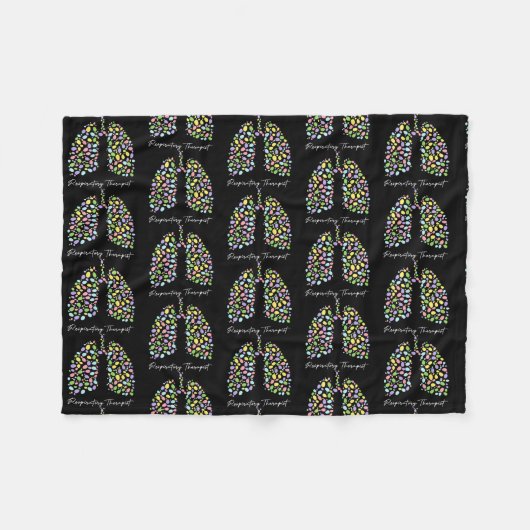 Couverture Polaire Drôle Thérapeutique Respiratoire Poumon Joyeux (Devant (Horizontal))