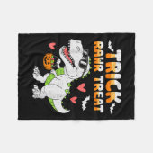 Couverture Polaire Drôle Trick Rawr Traiter Dinosaur T Rex Halloween (Devant (Horizontal))