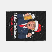 Couverture Polaire Drôle Trump Boisson Beer (Devant (Horizontal))