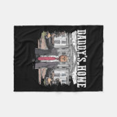 Couverture Polaire Drôle Trump Daddy’s Home Maison Blanche 2024 (Devant (Horizontal))