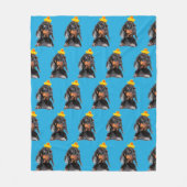 Couverture Polaire Drôle visage de chien personnalisé (Devant)