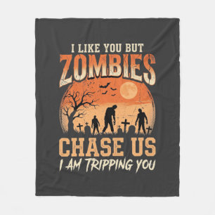 Couverture Polaire Drôles de Zombies Halloween Nous Pourchassent Desi