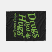 Couverture Polaire Drug Not Hugs Don't Touch Me Weed Canabis  (Devant (Horizontal))
