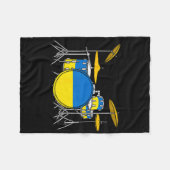 Couverture Polaire Drum Kit Ukrainian Flag Ukraine Drummer Musician  (Devant (Horizontal))