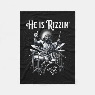 Couverture Polaire Drum Percussion Drôle Rizz Il Est Rizzin Jesus Dru