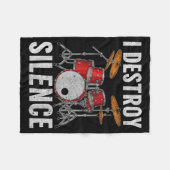Couverture Polaire Drum Percussionist Drummers I Destroy Silence Drum (Devant (Horizontal))