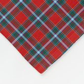 Couverture Polaire Drummond Clan rouge et bleu clair Tartan (Coin)