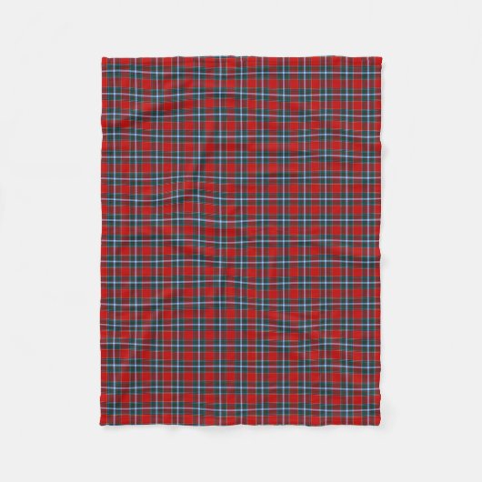 Couverture Polaire Drummond Clan rouge et bleu clair Tartan (Devant)