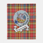Couverture Polaire Drummond Of Strathallan Clan Badge Tartan Plaid (Devant)