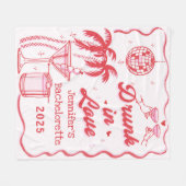 Couverture Polaire Drunin in Love Cocktail Bachelorette Party (Devant (Horizontal))