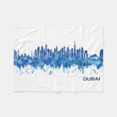 Couverture Polaire Dubaï Skyline Blue (Devant (Horizontal))