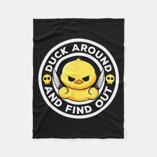 Couverture Polaire Duck Around And Find Out I Love Duck Lover Funny R (Devant)