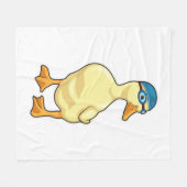 Couverture Polaire Duck at Swimming with Swimming goggles (Devant (Horizontal))