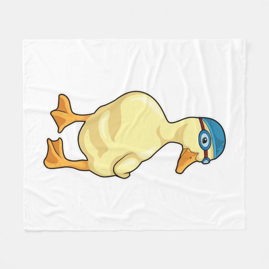 Couverture Polaire Duck at Swimming with Swimming goggles (Devant (Horizontal))