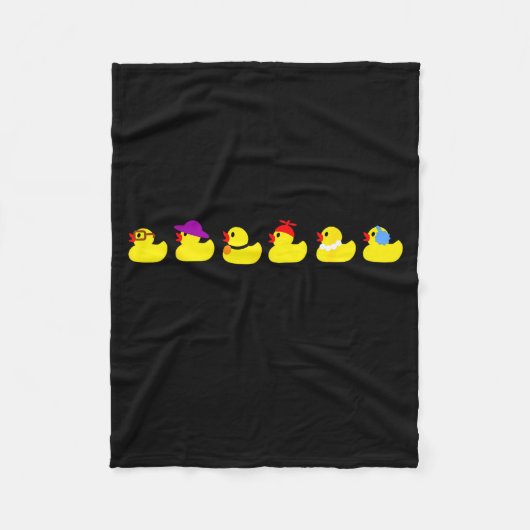 Couverture Polaire Ducks In A Row Funny Pun Dad Joke Cute Humor Rubbe (Devant)