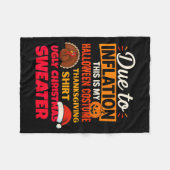 Couverture Polaire Due To Inflation This Is My Halloween Thanksgiving (Devant (Horizontal))