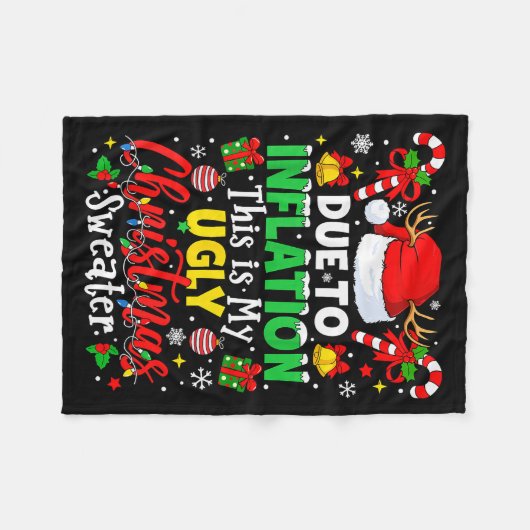 Couverture Polaire Due To Inflation This Is My Ugly Sweater Family Ch (Devant (Horizontal))