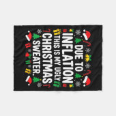 Couverture Polaire Due To Inflation Ugly Christmas Sweater Shirt Men  (Devant (Horizontal))
