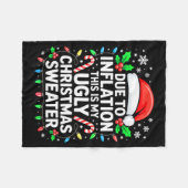 Couverture Polaire Due To Inflation Ugly Christmas Sweater Shirt Men (Devant (Horizontal))