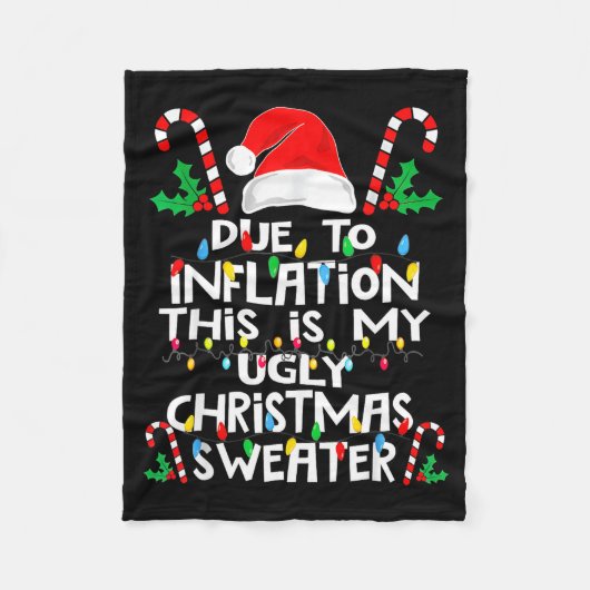 Couverture Polaire Due To Inflation Ugly Christmas Sweaters  (Devant)