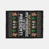 Couverture Polaire Due To Inflation Ugly Christmas Sweaters Funny Say (Devant (Horizontal))